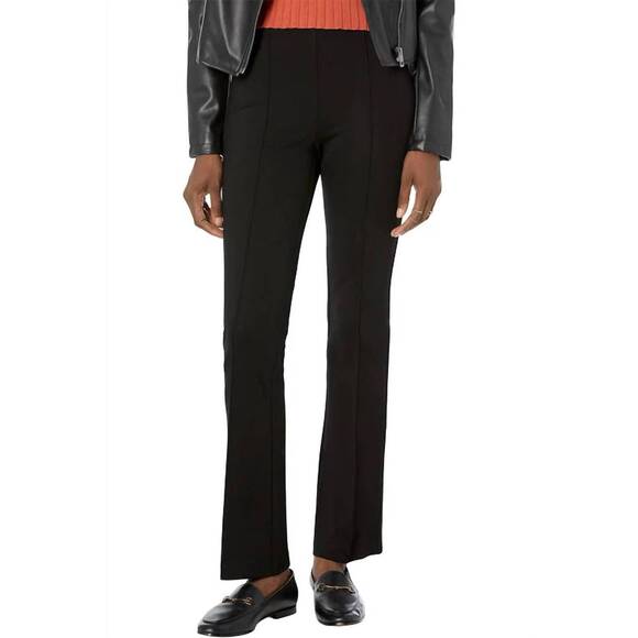 NEW ELLIOTT LAUREN ponte front tuck pull on pants in black